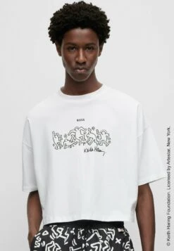 Boss X Keith Haring Ecrop_Haring - T-Shirt Print - White -Sneaker 00074d67a46042209239a8ef6ee422aa
