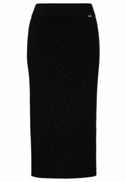 Boss Knitted Jacquard-Pattern Pencil Skirt With Logo Trim - Kokerrok - Patterned -Sneaker 0294e6bd9a8f4952ab78b3c9fee9a6fb