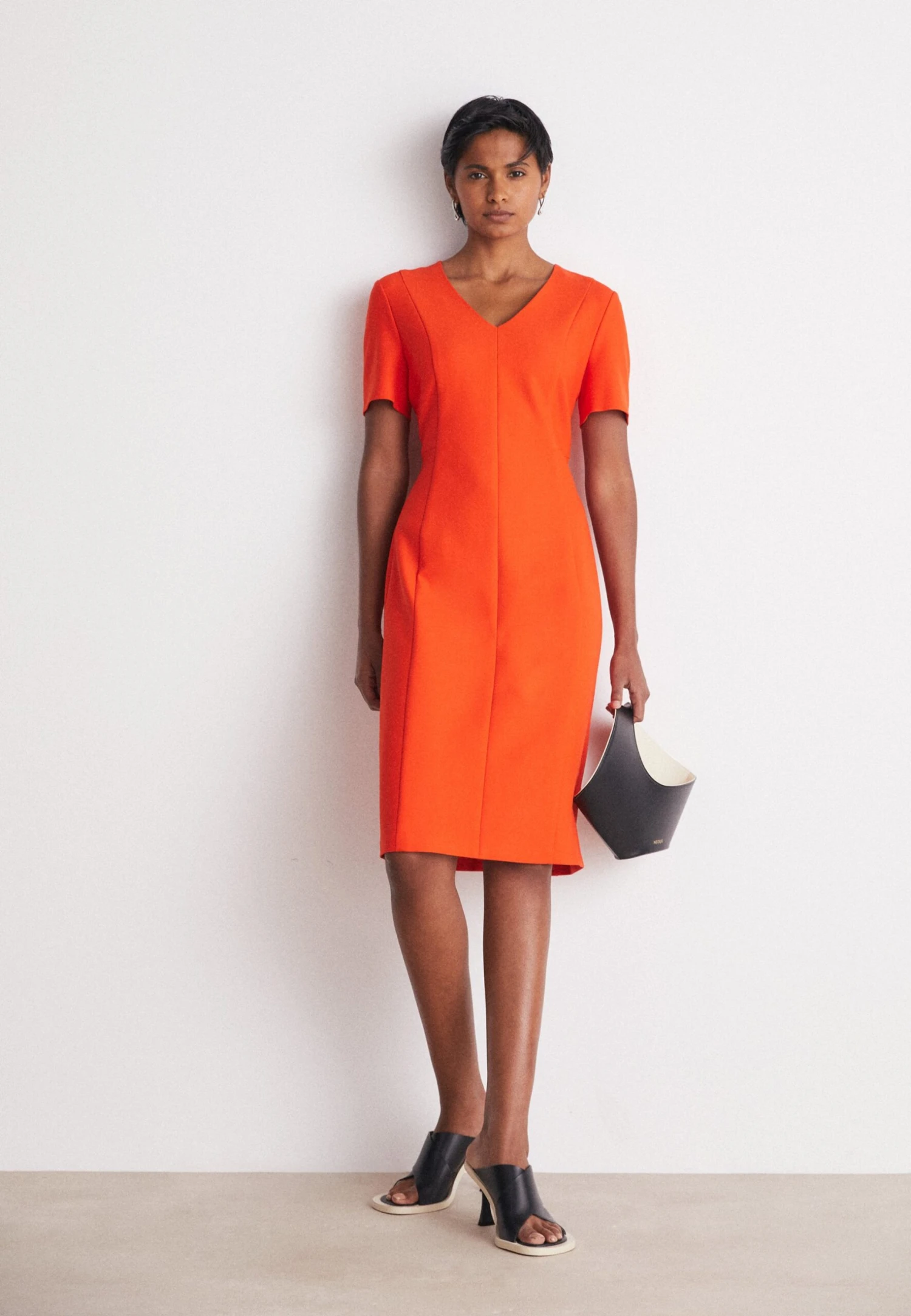 Boss Damaisa - Etui-Jurk - Bright Orange 2 Boss Damaisa - Etui-Jurk - Bright Orange - Afbeelding 2