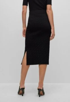 Boss Knitted Jacquard-Pattern Pencil Skirt With Logo Trim - Kokerrok - Patterned -Sneaker 07d4b73817374096a4659904afd3f3e0