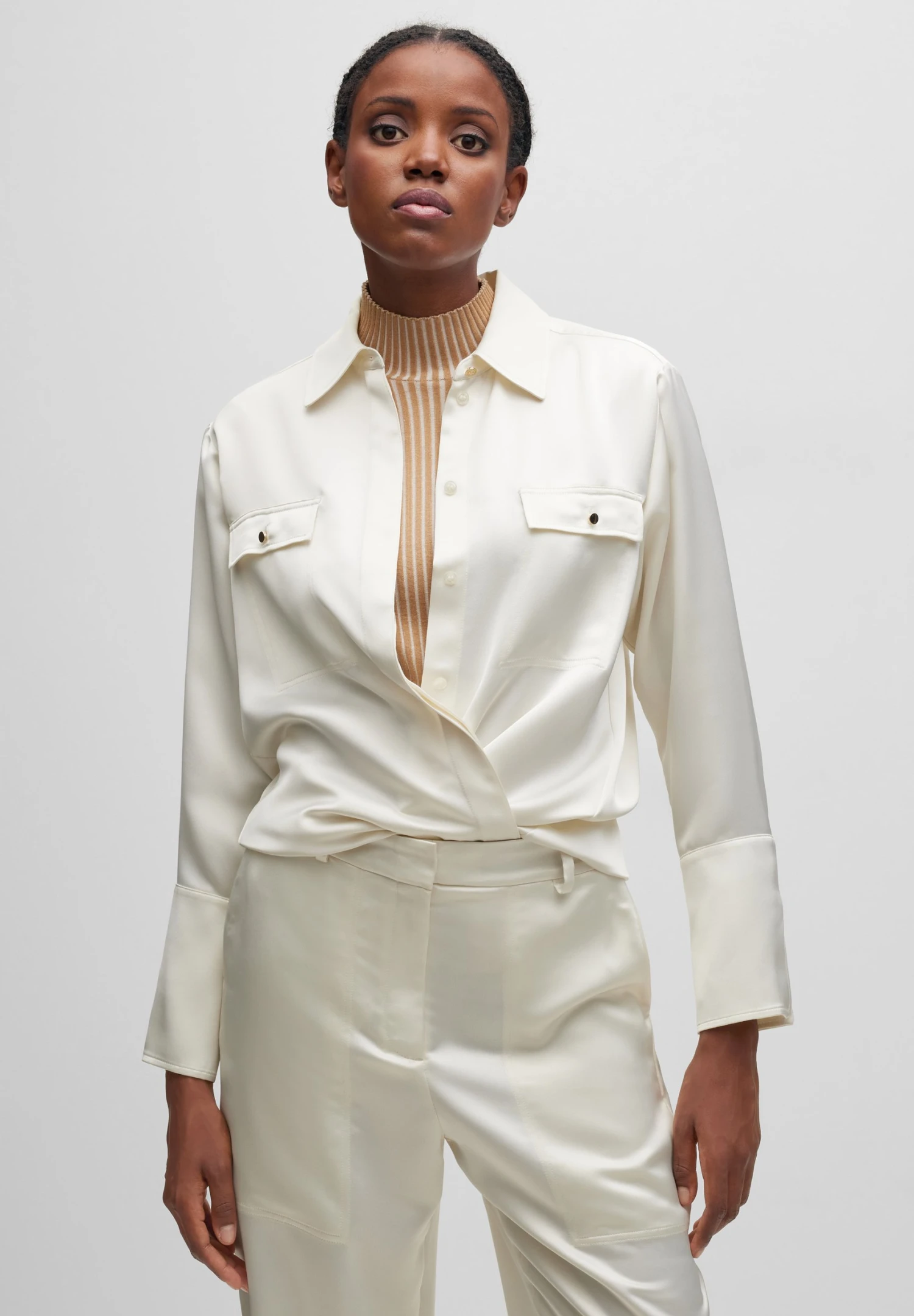 Boss Besatina - Lichte Jas - Open White 5 Boss Besatina - Lichte Jas - Open White - Afbeelding 5