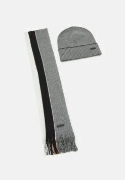 Boss Frizzante Unisex Set - Sjaal - Medium Grey