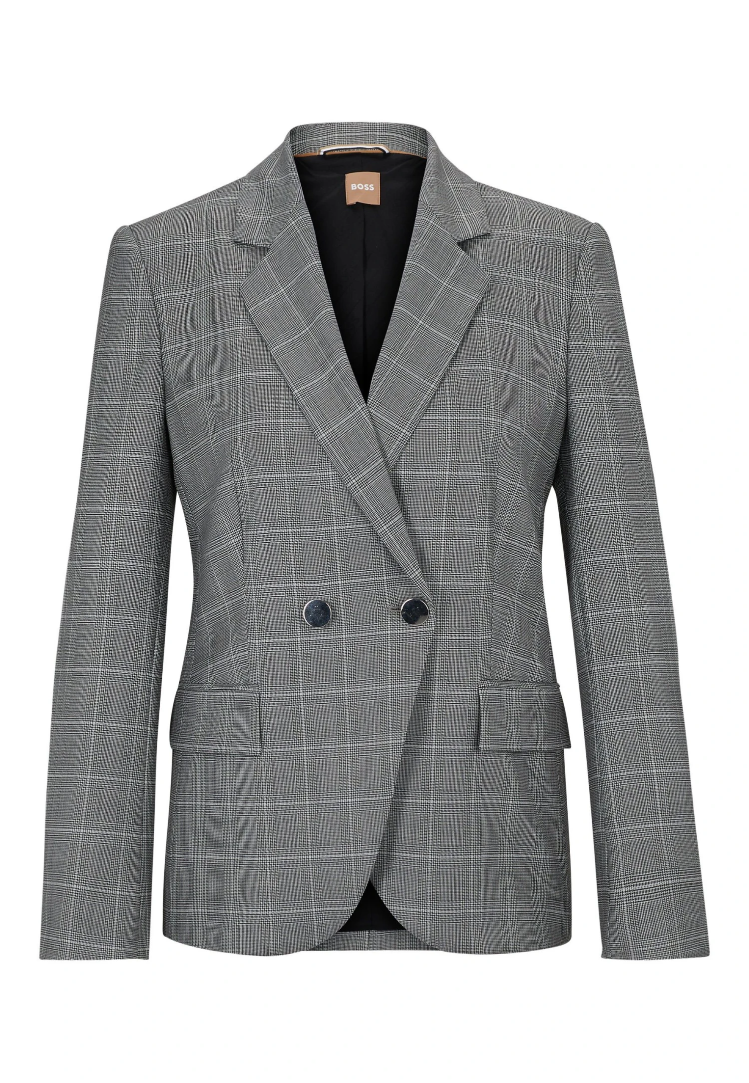 Boss Regular-Fit Jacket In Checked Virgin Wool - Blazer - Grey 6 Boss Regular-Fit Jacket In Checked Virgin Wool - Blazer - Grey - Afbeelding 6