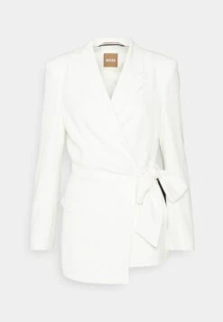 Boss Regular-Fit Long-Length Blazer With Belted Waist - Blazer - Open White -Sneaker 391ba91aa0034c0789bee15c853f675c