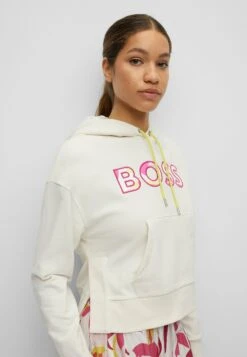 Boss Ecropi_Aop Logo - Hoodie - Natural Eighteen -Sneaker 39dd00af127546a88de24dd5386560fa