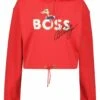 Boss Eloria Lny Cropped - Hoodie - Rot