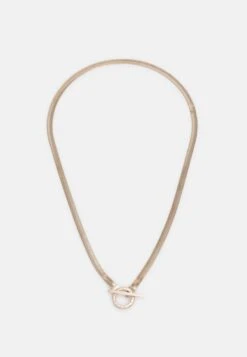 Boss Chain Necklace With Ring And Etched Logo - Ketting - Rosegold-Coloured