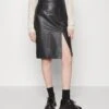 Boss Setora - Leren Rok - Black