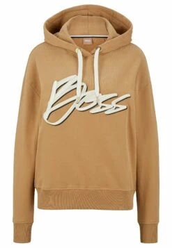 Boss Ecaisy Logo - Hoodie - Beige -Sneaker 65d0028c80194607b36ea3698ef92e31