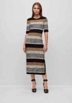 Boss Structured-Stripe Dress In Stretch-Cotton Jersey - Etui-Jurk - Open Miscellaneous -Sneaker 69e21c38597848afbeba6e7ae156fe3c