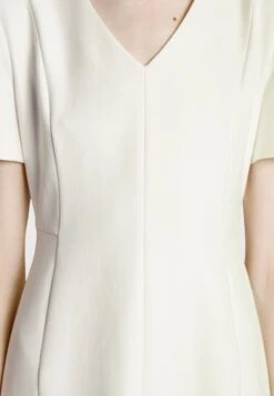 Boss V-Neck Business Dress With Short Sleeves And Full Length Zipper At The Back - Etui-Jurk - Open White -Sneaker 81d363819951480782297c910889cb12