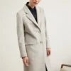 Boss Slim-Fit Coat In Virgin Wool And Cashmere - Mantel - Open White
