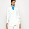 Boss Regular-Fit Long-Length Blazer With Belted Waist - Blazer - Open White