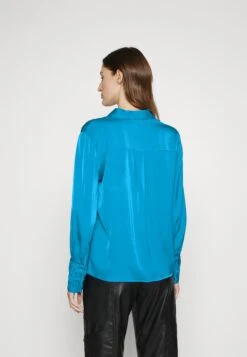 Boss Benea Silk Mix - Overhemdblouse - Bright Blue -Sneaker d7a330752fb143f58c7a26e67312f5cb