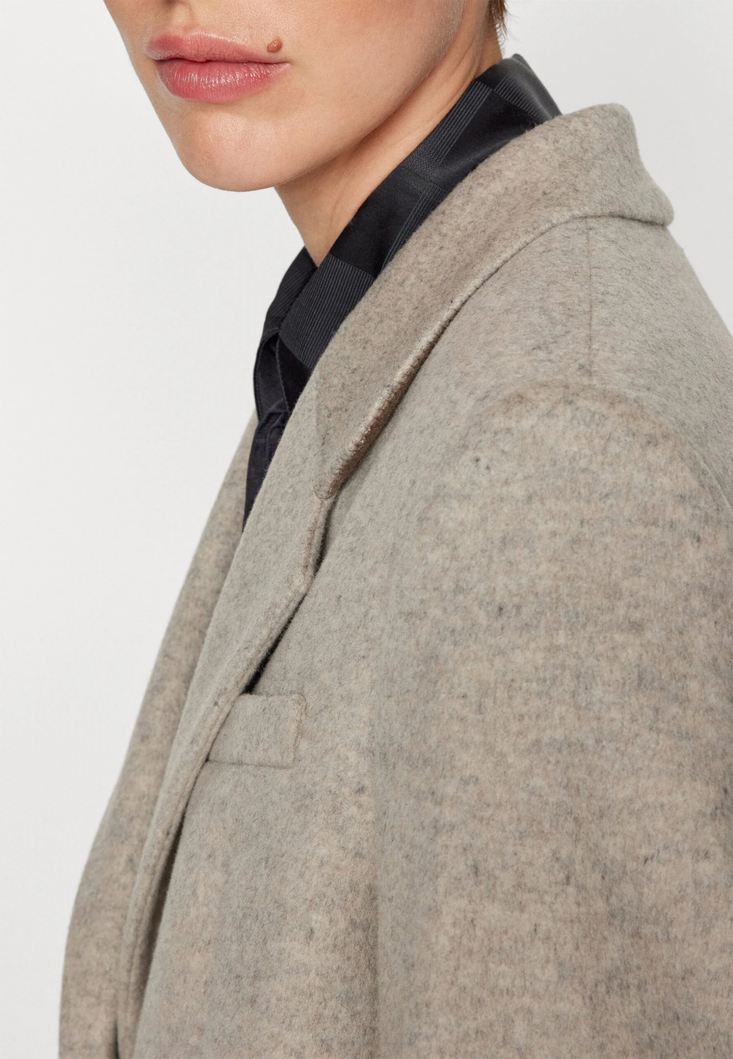 Boss Slim-Fit Coat In Virgin Wool And Cashmere - Mantel - Open White 8 Boss Slim-Fit Coat In Virgin Wool And Cashmere - Mantel - Open White - Afbeelding 8