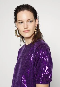 Boss Esilca - Cocktailjurk - Dark Purple -Sneaker f8ee355b34064dd3906a5a815befb2ef